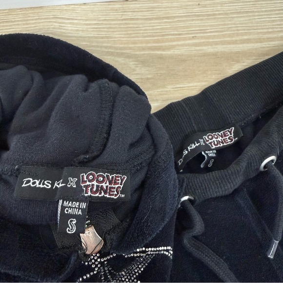 Dolls Kill X Looney Tunes Velour Rhinestone Bugs Bunny Track Suit - Picture 12 of 12